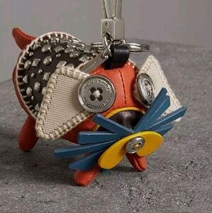 Burberry Trevor, the dog, leather key chain/ purse charm. NWOT